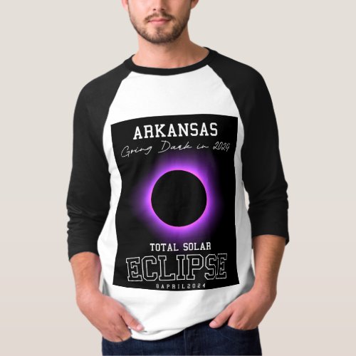 2024 Total Solar Eclipse Totality Arkansas AR USA T_Shirt