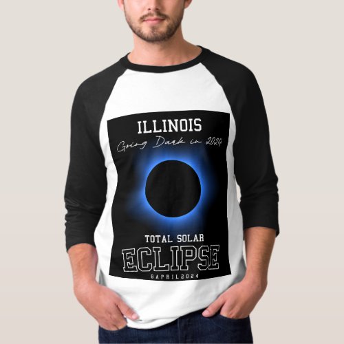 2024 Total Solar Eclipse Totality Illinois IL USA T_Shirt