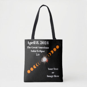2024 Total Solar Eclipse Tote Bag