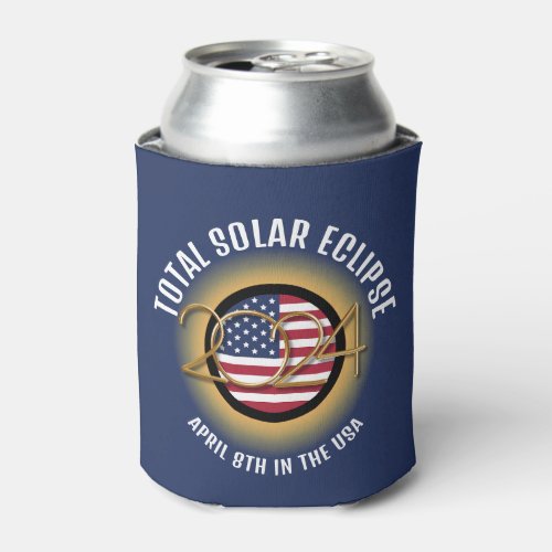  2024 TOTAL SOLAR ECLIPSE USA CAN COOLER