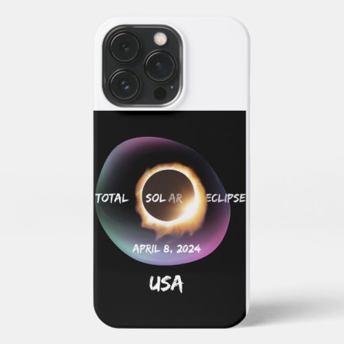 2024 Total Solar Eclipse _ USA iPhone 13 Pro Case