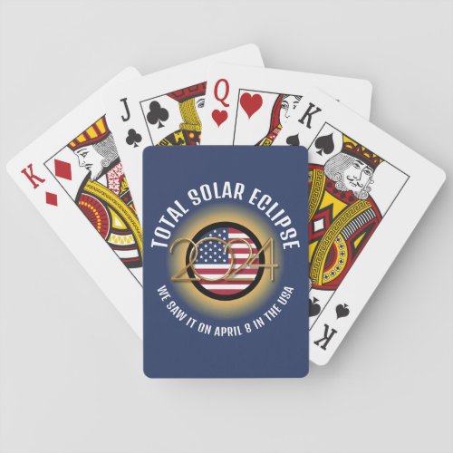  2024 TOTAL SOLAR ECLIPSE USA PLAYING CARDS