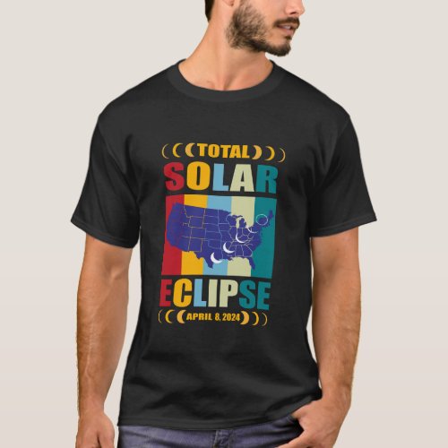 2024 Total Solar Eclipse With Totality Path Shirt