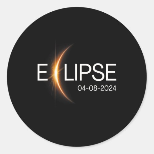 2024 Totality Eclipse Solar 2024  Classic Round Sticker