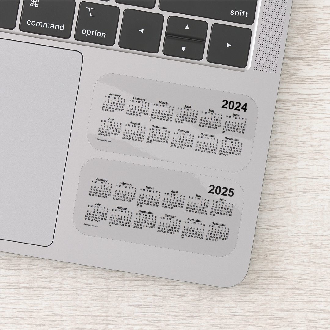 2024 Transparent 2025 Calendar by Janz Sticker Zazzle