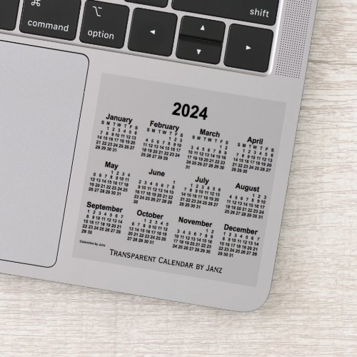 2024 Transparent Calendar by Janz Sticker