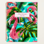 2024 Tropical Flamingo Personalized Name Planner<br><div class="desc">Flamingo Tropical Name and Subject Planner. You have the option of transferring the design to other products and adding your own custom personalization - just click on the “Transfer this design to a product” above. If you need any help with your design, I’m always available to assist. Just click the...</div>