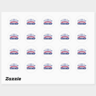 2024 TRUMP FREEDOM CLASSIC ROUND STICKER