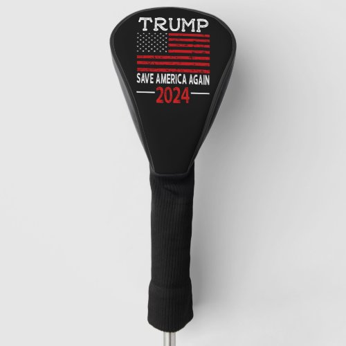 2024 Trump Save America Again USA Flag  Golf Head Cover