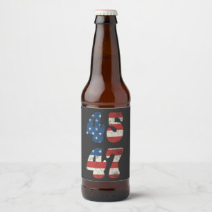 2024 Trump Take America Again Patriotic American Beer Bottle Label
