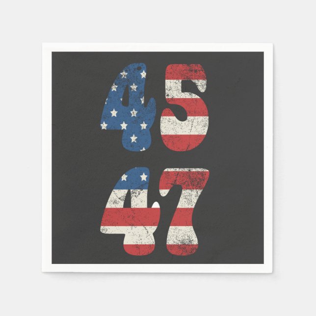 2024 Trump Take America Again Patriotic American  Napkins (Front)