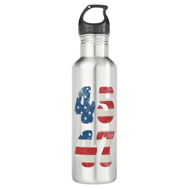 2024 Trump Take America Again Patriotic American  Stainless Steel Water Bottle (Front)