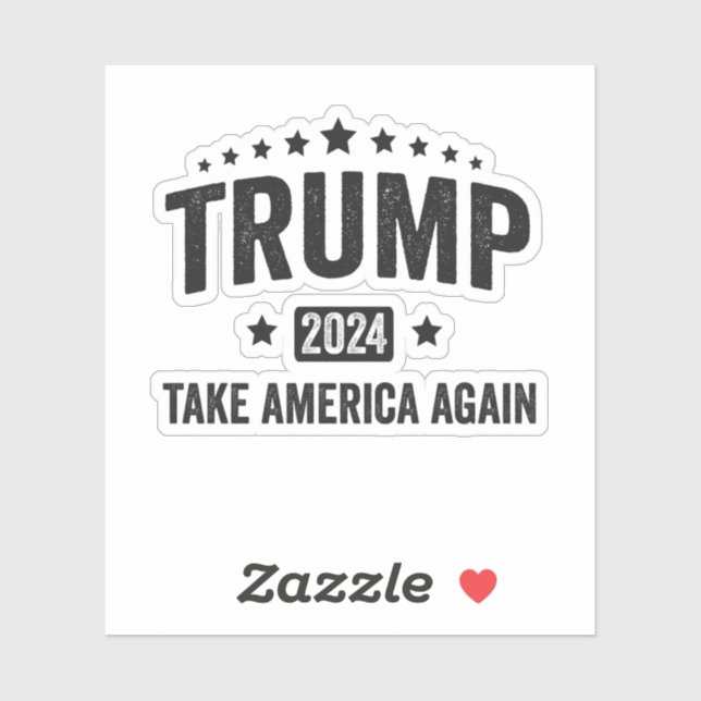 2024 Trump Take America Again Patriotic American  Sticker (Sheet)
