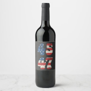 2024 Trump Take America Again Patriotic American Wine Label