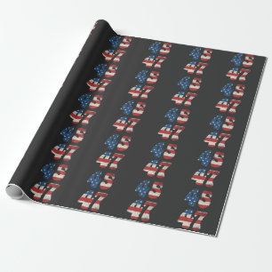 2024 Trump Take America Again Patriotic American  Wrapping Paper