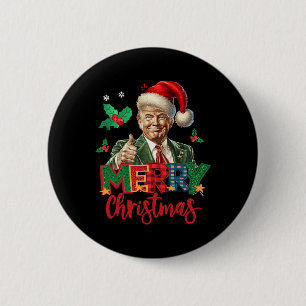 2024 Trump Winner Election Merry Christmas Funny T Button