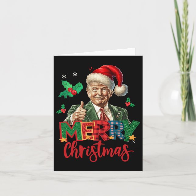 2024 Trump Winner Election Merry Christmas Funny T Card (Front)