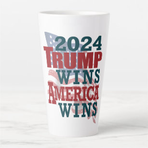 2024 Trump Wins - America Wins Latte Mug