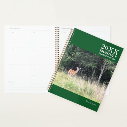 2024 Undated Monthly Deer Planner Book