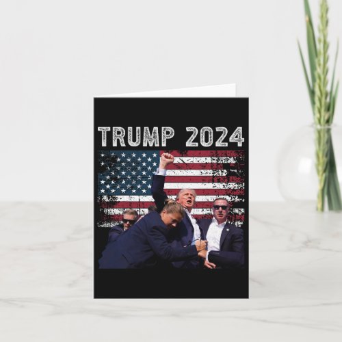 2024 Us Flag Donald Trump Election Rally Shooting  Card