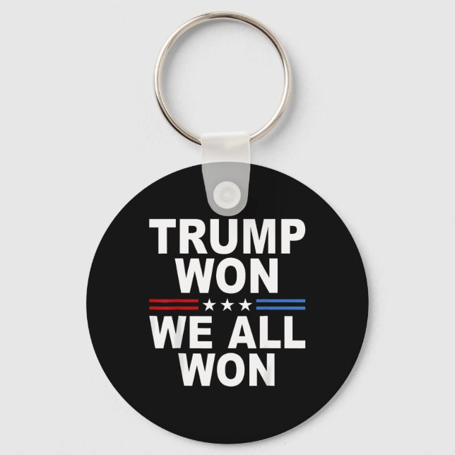 2024 Usa Flag Trump Won  Keychain (Front)