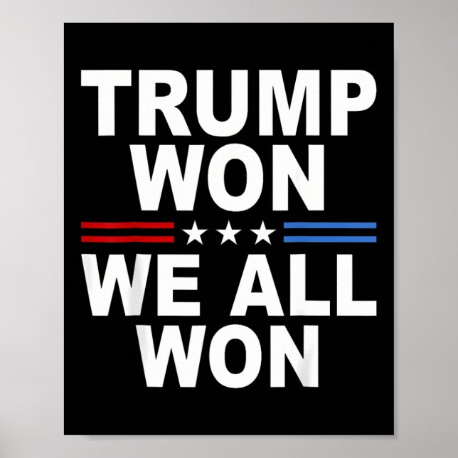 2024 Usa Flag Trump Won  Poster (Front)