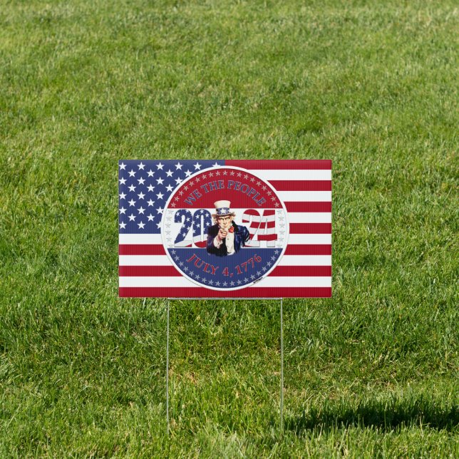 2024 USA Flag We The People Uncle Sam Sign (Insitu)