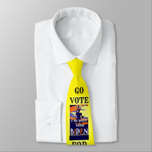 2024 USA Joe For President Go Vote Neck Tie