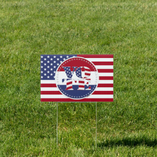 2024 V O T E USA Flag Sign