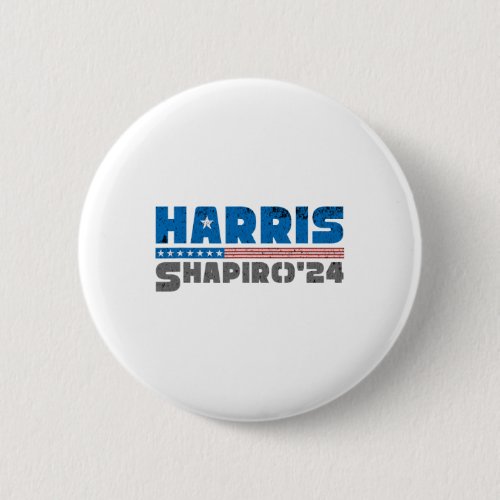 2024 Vintage Us Flag 80s Kamala Harris  Button