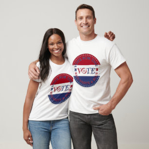 2024 Vote For The Red, White and Blue VOTE Script T-Shirt