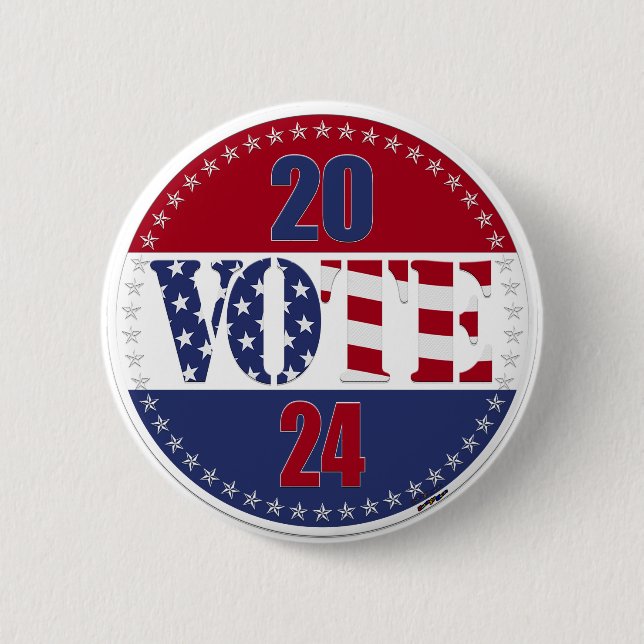 2024 VOTE USA Flag Button (Front)