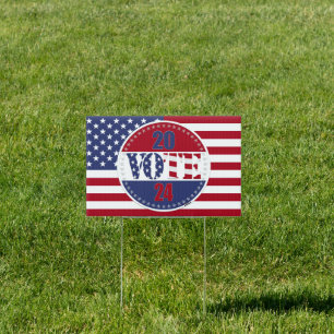 2024 VOTE USA Flag Sign