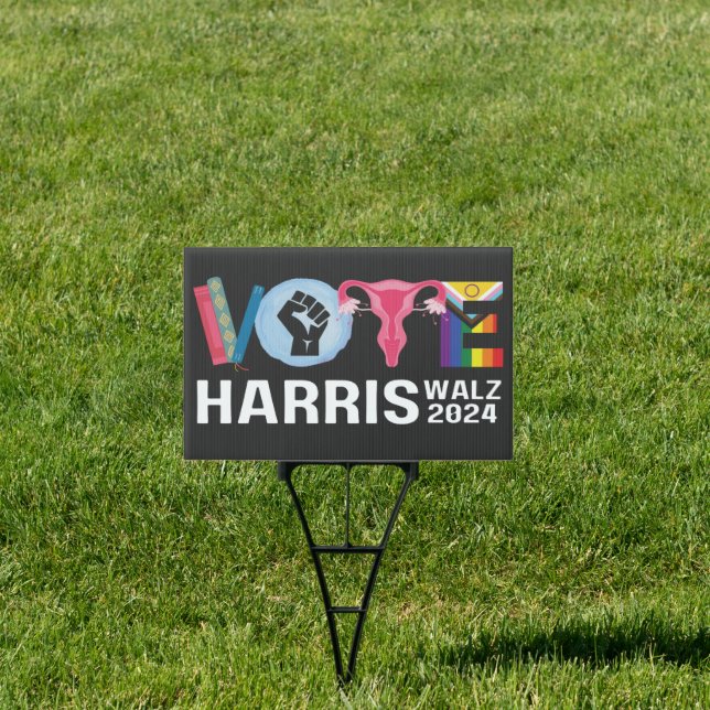 2024 Vote Yard Sign, Harri Vote Yard Sign (Insitu)