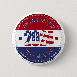 2024 We The People USA Flag Button