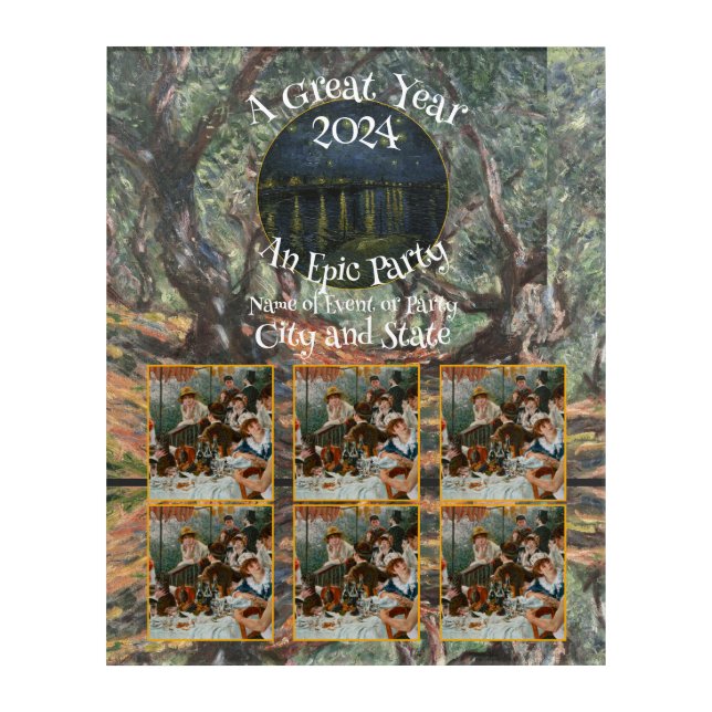 2024 Wedding Party Anniversary Holiday Cocktail  Acrylic Print (Front)