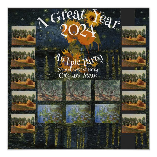 2024 Wedding Party Anniversary Holiday Cocktail  Poster (Front)