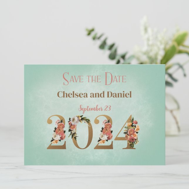 2024 Wedding Personalized Save the Date  Invitation (Standing Front)