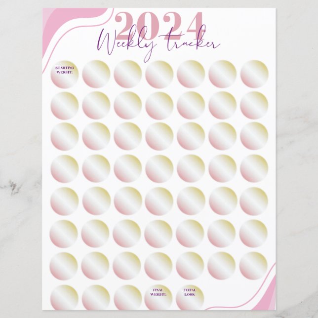 2024 Weight Loss Tracker | Progress Tracker | Diet (Front)