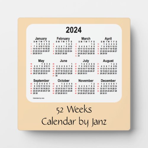 2024 Wheat 52 Weeks Calendar by Janz Plaque