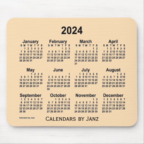 2024 Wheat Calendar by Janz Mouse Pad