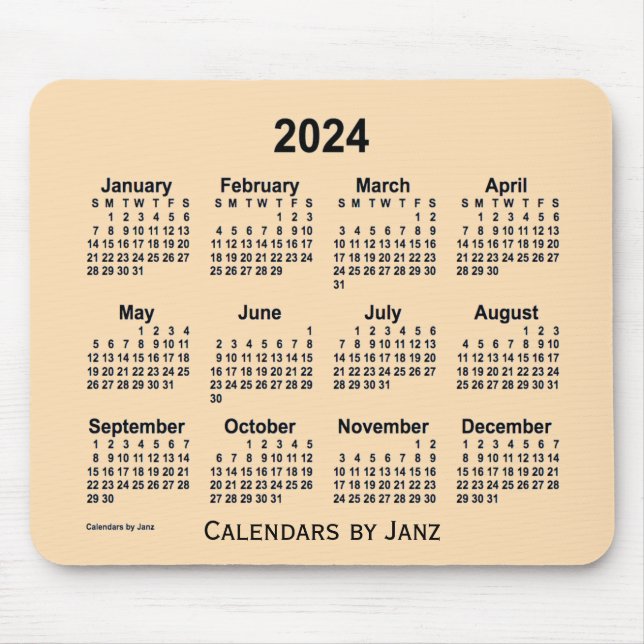 2024 Wheat Calendar by Janz Mouse Pad (Front)