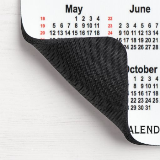 2024 White 52 Weeks Calendar By Janz Mouse Pad Zazzle 9288