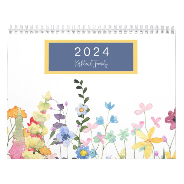2024 Wildflower Photo Family Name Calendar (Cover)