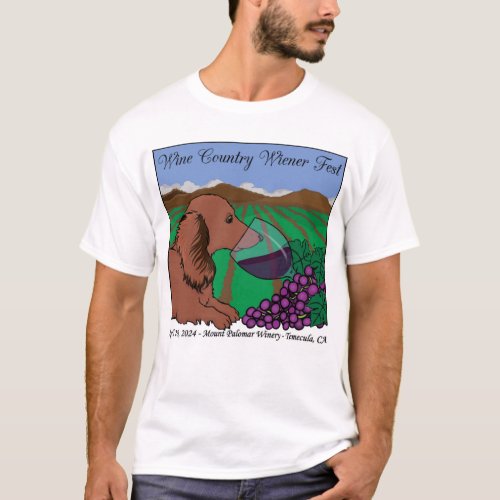 2024 Wine Country Wener Fest T_shirt on white