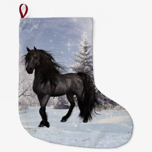 2024 Winter Holiday Friesian Large Christmas Stocking