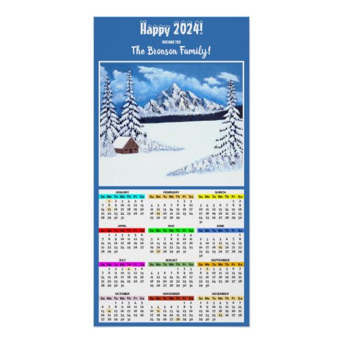 2024 Winter Wonder Calendar Glossy Poster