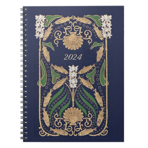 2024 Writing Journal art nouveau shells