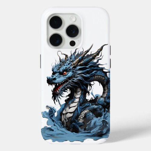 2024 year blue dragon  iPhone 15 pro case