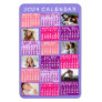 2024 Year Monthly Calendar Cute Mod Photo Collage Magnet